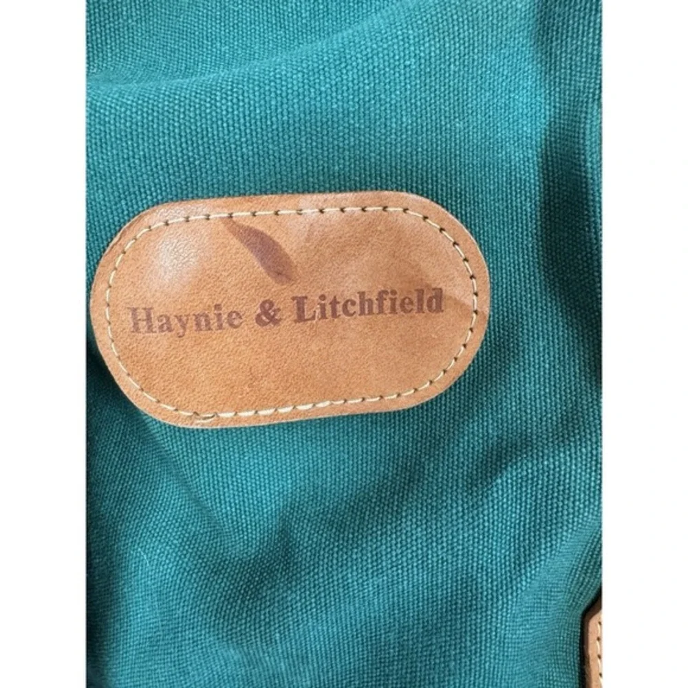 Haynie & Litchfield Canvas Leather Trim Duffel Travel‎ Bag Green